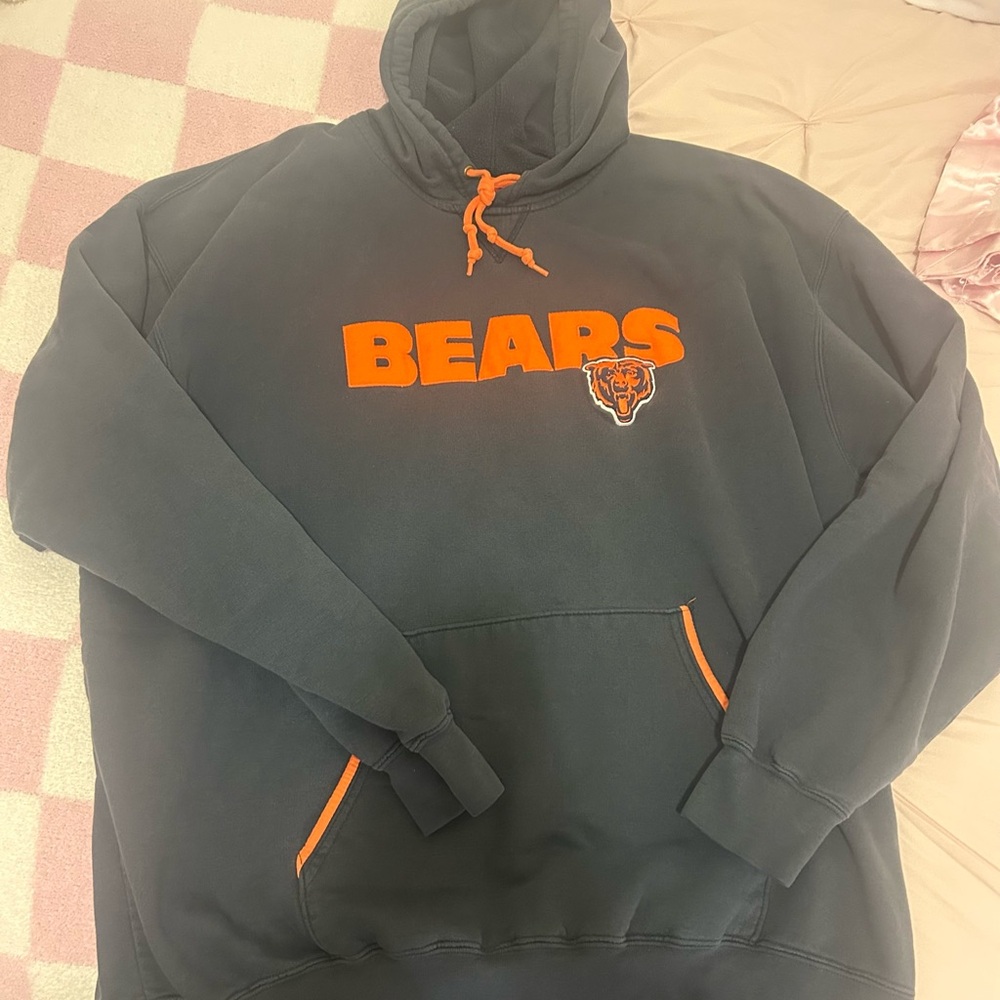 NFL Navy Black and Orange Hoodie